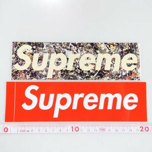 貴重!! シュプリーム ステッカー 2枚セット 送料無料!! Jackson Pollock Splatter BoxLogo 1999 ジャクソンポロック Supreme SUPREME