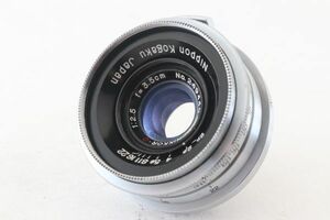 [ Vintage!!]Nippon Kougaku Nikon W-NIKKOR-C 1:2.5 f=3.5cm S mount manual lens 