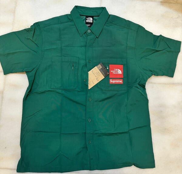 Supreme x The North Face Trekking S/S Shirt Dark Green サイズM