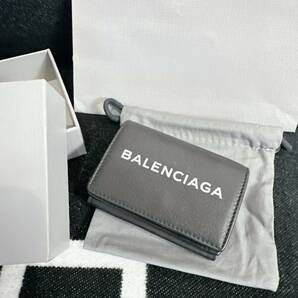 BALENCIAGA バレンシアガ 三つ折り財布 ウォレット ブラック 正規品 美品の画像1