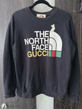 GUCCI グッチ × The North Face ノースフェイス コラボ スウェット トレーナー 正規品 中古美品_画像2