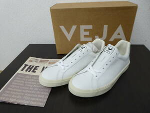 新品 未使用 VEJA ヴェジャ ESPLAR エスプラー レザー メンズ レディース スニーカー ホワイト 24.0cm VJEA002001 Z-B⑪