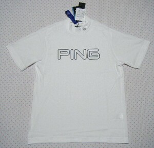ピン　PING　G CONTROL　ゴルフ用高機能モックネックシャツ　白色　サイズ L　スイングサポート構造　吸水速乾/ドライ機能　定価 8,800円