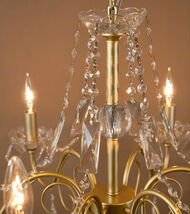 上品な美しさ６灯クリスタルガラスシャンデリア ノビア LED電球対応 天井照明 シャンデリア（744）_画像7