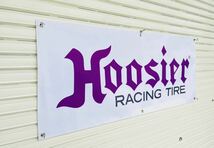 フージャー Hoosier ビニール バナー ホットロッド ハーレー シボレー フォード 看板 ダンロップ アメリカン雑貨 ガレージ タイヤ 店舗_画像2