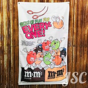 M&M 特大 フラッグ ハーレー 看板 お菓子 アメリカン雑貨 レトロ アンティーク ヴィンテージ 古着 アメカジ フィギュア トラック BC13