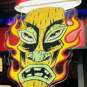 ティキ 看板 TIKI BAR ハワイ ネオン管 ホットロッド サーフィン アメリカン雑貨 アンティーク カフェ ハーレー 北米 ガレージ USDMの画像2