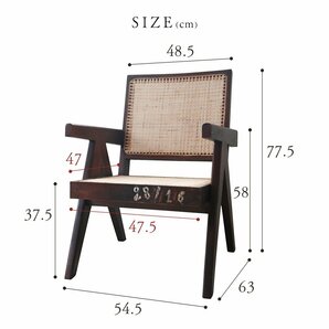 ＜数量限定B品＞ピエールジャンヌレ オフィスチェア ビルマチーク 古材 Pierre Jeanneret Easy Chair V-leg OUTLET 競りの画像10