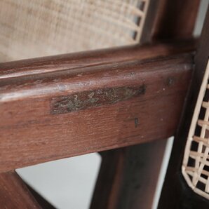 ＜数量限定B品＞ピエールジャンヌレ オフィスチェア ビルマチーク 古材 Pierre Jeanneret Easy Chair V-leg OUTLET 競りの画像6