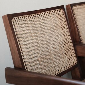 ＜数量限定B品＞ピエールジャンヌレ オフィスチェア ビルマチーク 古材 Pierre Jeanneret Easy Chair V-leg OUTLET 競りの画像4