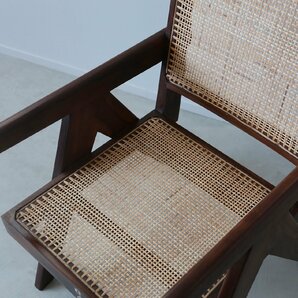 ＜数量限定B品＞ピエールジャンヌレ オフィスチェア ビルマチーク 古材 Pierre Jeanneret Easy Chair V-leg OUTLET 競りの画像3