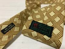 60年代 英国製 アバクロンビー&フィッチ ネクタイ abercrombie＆fitch ヴィンテージ vintage necktie made in england イギリス イエロー系_画像4