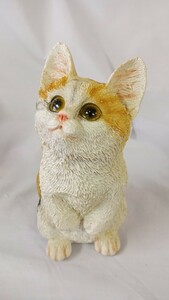 #T30 cat. ornament three wool cat. . cat cat garden objet d'art CAT animal ornament cat miscellaneous goods garden objet d'art gardening Intell 