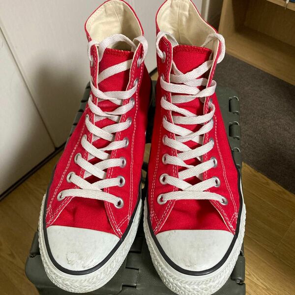 CONVERSE ALL STAR HI 26.0cm レッド スニーカー コンバース