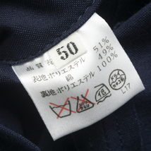 洗練デザイン『BARNEYS NEWYORK』テーラードジャケット 50(L位) ネイビー 日本製 アンコン バーニーズ メンズ 管理2134_画像6
