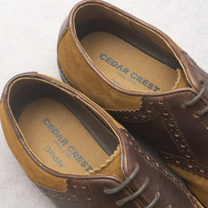 未使用品『CEDAR CREST』サドルシューズ 26cm EEE ブラウン スエード ビジネス 革靴 軽量 セダークレスト メンズ 管理2130の画像9
