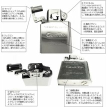 オイルライター ギアトップ 日本製 ライター ニッケルサテン シルバー シンプル 重厚 かっこいい おしゃれ GEAR TOP 国産品 メンズ ギフト_画像6