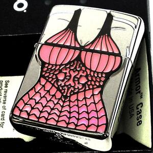 ZIPPO アーマー SEXY CHANGE 2007年製 一点物 ジッポ ライター 絶版品 両面柄違い メタル貼り シルバー 薔薇 セクシー 廃盤