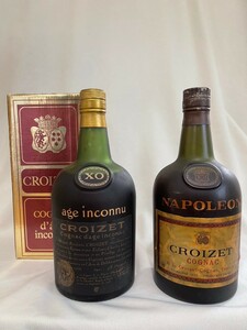 クロアーゼ　XO エイジ アンコニュ ナポレオン　2本セット 700ml 未開栓 まとめ CROIZET age inconnu NAPOLEON ブランデー # ウイスキー