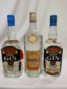 オーシャン ウォッカ　モロゾフ ジン　3本セット 720ml 未開栓　まとめ　三楽オーシャン　VODKA GIN # ウイスキー