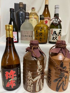 焼酎　10本セット　720ml 500ml 未開栓　まとめ　いいちこ くろびん　宝山　二階堂 吉四六 神の河 等　芋焼酎　麦焼酎