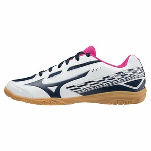 25.5cm Mizuno настольный теннис обувь Cross Match so-do81GA213014 белый × темно-синий × розовый 