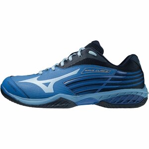 25.0cm Mizuno badminton shoes ue-b Claw 2 71GA211006 blue × sax 