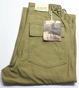 Workers K&T H MFG Co (ワーカーズ) Baker Pants Trace MIL-838-D / ベイカーパンツ バックサテン 未使用品 コヨーテ size S
