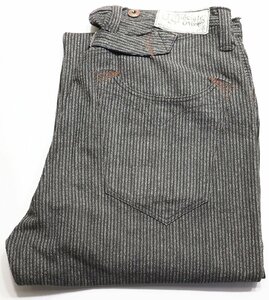 Freewheelers (フリーホイーラーズ) BRAKEMAN OVERALLS / ブレーキマン オーバーオール #932007 美品 GRAINED BLACK STRIPE w32