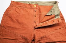 Freewheelers (フリーホイーラーズ) HUDSON TROUSERS / ハドソントラウザー #1022001 美品 BRICK ORANGE w32 / ダブルニーワークパンツ_画像4