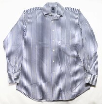 SHIPS (シップス) Fine Fit Stripe BD Shirt / ファインフィット ストライプ ボタンダウンシャツ 美品 ブルー size 40(L)_画像1