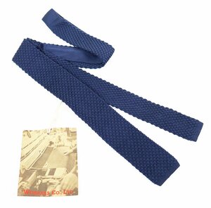 Workers K&T H MFG Co (ワーカーズ) Silk Knit Tie - Navy -/ シルクニットタイ 未使用品 ネイビー / ネクタイ