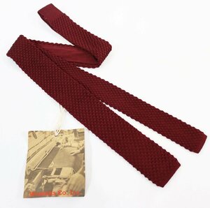 Workers K&T H MFG Co (ワーカーズ) Silk Knit Tie - Burgundy -/ シルクニットタイ 未使用品 バーガンディ / ネクタイ