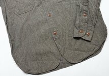 cushman (クッシュマン) Round Collar Chambray Work Shirt / ラウンドカラー シャンブレーワークシャツ Lot 25185 チャコール size S_画像4