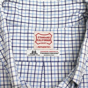 STANDARD CALIFORNIA (スタンダードカリフォルニア) SD THOMAS MASON Fabric B.D. Shirt / ボタンダウンシャツ ブルー size Lの画像6