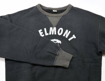 THE FLATHEAD (フラットヘッド) Crew Neck Sweat Shirt / クルーネック スウェットシャツ “BELMONT” ブラック size XL_画像4