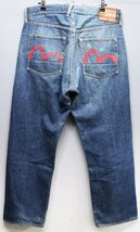 EVISU (エヴィス) No.3 Lot 2001 ボタンフライ デニムパンツ w36 / 赤カモメ ペイント_画像3