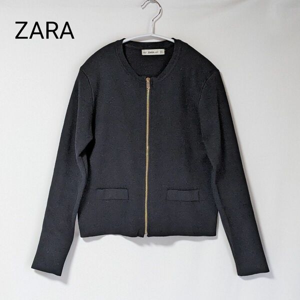 ZARA KNIT ジップアップカーディガン