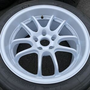 美品！ ENKEI エンケイ PF01EVO 17インチ 9J +22 ホワイト YOKOHAMA ヨコハマ A050 255/40R17 GS 4本の画像3