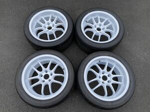 美品！ ENKEI エンケイ PF01EVO 17インチ 9J +22 ホワイト YOKOHAMA ヨコハマ A050 255/40R17 GS 4本