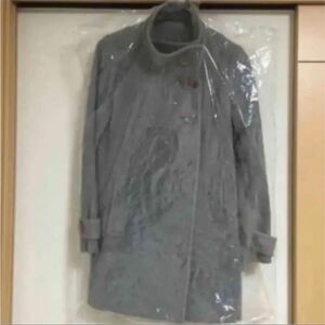 値下げ不可　美品　定価33000円 マウジー ブラック グレー コート　カシミヤ　灰色