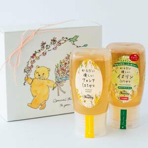  raw honey speciality shop MY HONEY dog Lynn honey tube bottle (300g) + Akashi a honey tube bottle (300g) gift box 