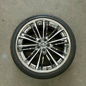 タイヤ付き社外ホイール1本　weds Kranze ACUERDO(ウェッズ クレンツェ アクエルド)　20×8.5J　+38　114.3　5穴　245/35R20　22年　4ミリ