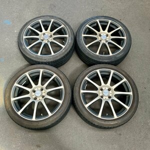 タイヤ付き社外ホイール4本セット　PIAA EURO TECH S10-R(ピア ユーロテック)　17×7.0JJ　+45　100　4穴　205/45R17　2020年製　1・2ミリ