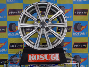 ミルアスPS　5.5J-15　4H100　+42　アクア　ヴィッツ　スペイド　中古ホイール　神奈川県