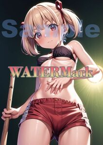 ★錦木千束：リコリス・リコイル【RE1MKT41】★イラスト特殊印刷 オリジナル 同人 A4ポスター 巨乳 美少女 sexy anime