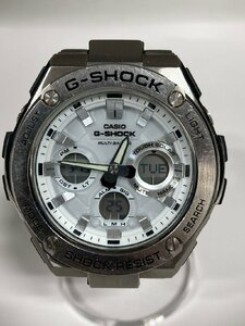 【中古・稼働品】カシオ ジーショック ジースチール タフソーラー メンズ腕時計 GST-W110D-7AJF/CASIO G-SHOCK G-STELL/シルバー×ホワイト