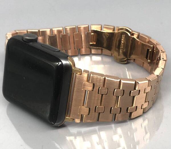 鏡面 Rゴールド ステンレス アップルウォッチバンド Apple Watch ultra ultra2 38mm 40mm 41mm 42mm 44mm 45mm 49mm ロレックス 好きに