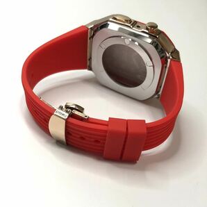 メタリックrgre★アップルウォッチバンド ラバーベルト Apple Watch カバー ケース 44mm 45mmの画像4