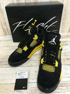 148B NIKE AIR JORDAN 4 RETRO THUNDER ナイキ エアジョーダン DH6927-017【未使用】